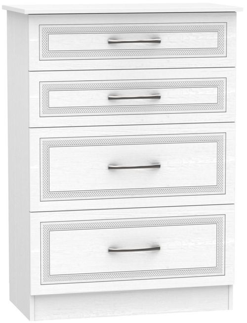 Dorset White 4 Drawer Deep Chest