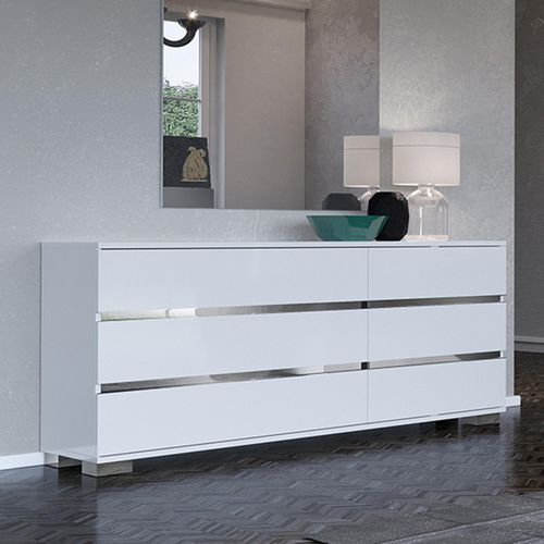Dream Wide Dresser - 6 Drawer - White