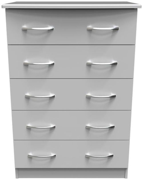 Eve Grey 5 Drawer Chest