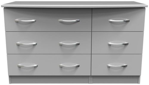 Eve Grey 6 Drawer Midi Dresser