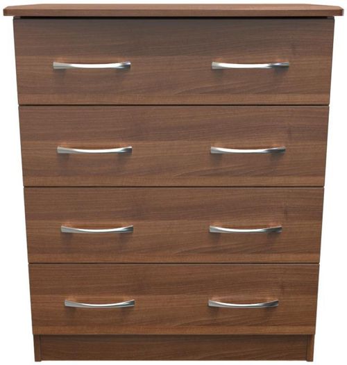 Eve Walnut Effect 4 Drawer Chest