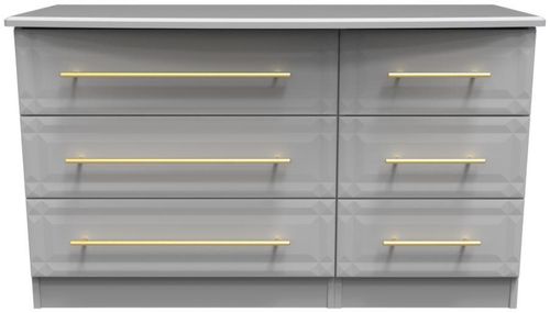 Faye Grey 6 Drawer Midi Chest