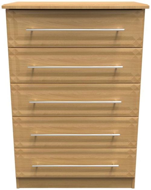 Faye Oak Effect 5 Drawer Chest