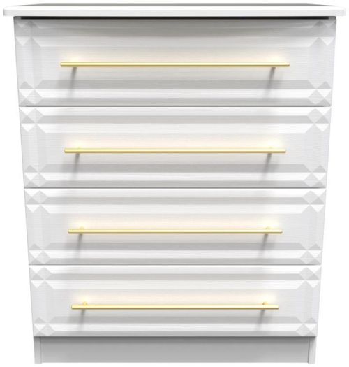 Faye White 4 Drawer Chest