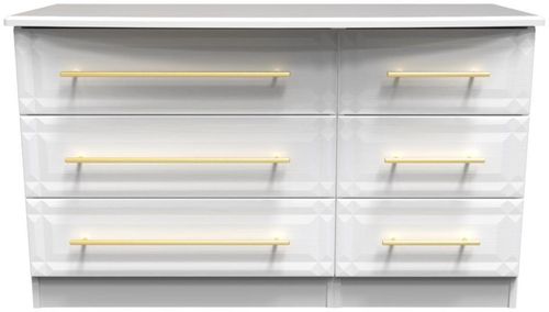 Faye White 6 Drawer Midi Dresser