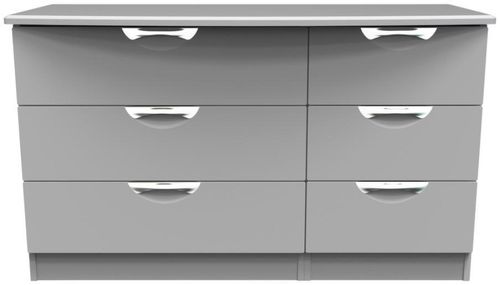 Flora Grey 6 Drawer Midi Dresser