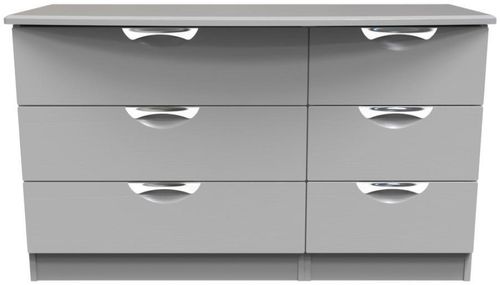 Flora Grey Ash 6 Drawer Midi Dresser