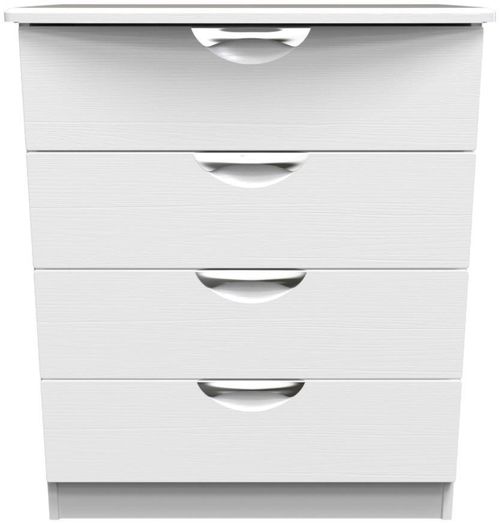 Flora White 4 Drawer Chest