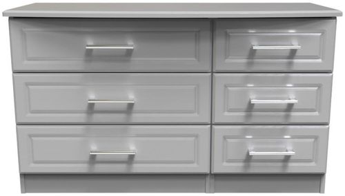 Gina Grey Ash 6 Drawer Midi Dresser
