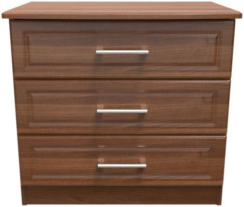 Gina Walnut Effect 3 Drawer Small Chest