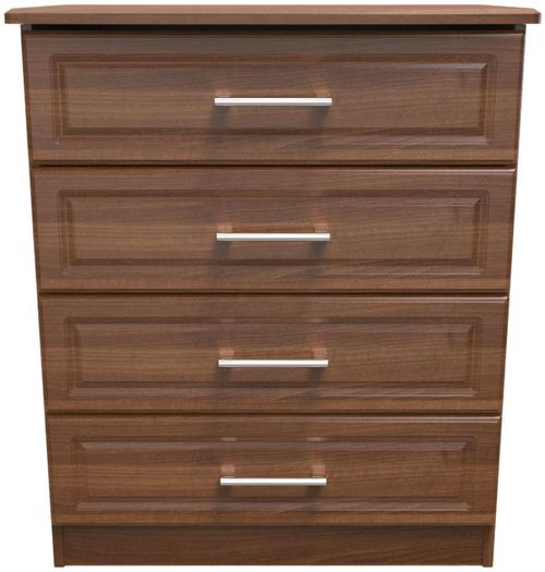 Gina Walnut Effect 4 Drawer Chest