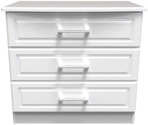 Gina White 3 Drawer Small Chest
