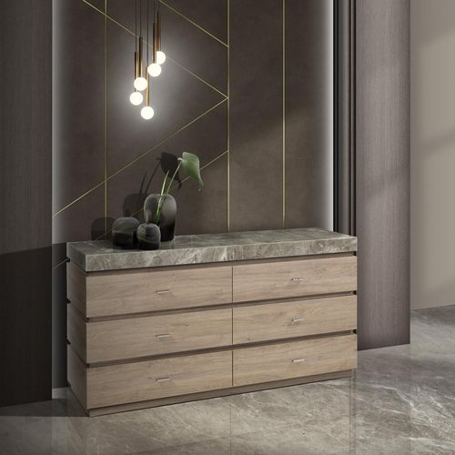Goya Dresser - Marble Top - 6 Drawer - Variation Available