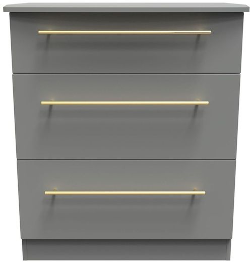 Haworth Grey 3 Drawer Small Chest