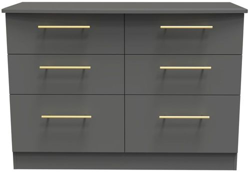 Haworth Grey 6 Drawer Midi Chest