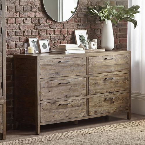 Heritage Chest of Drawers - 6 Drawer - Wide - Reclaimed Pine