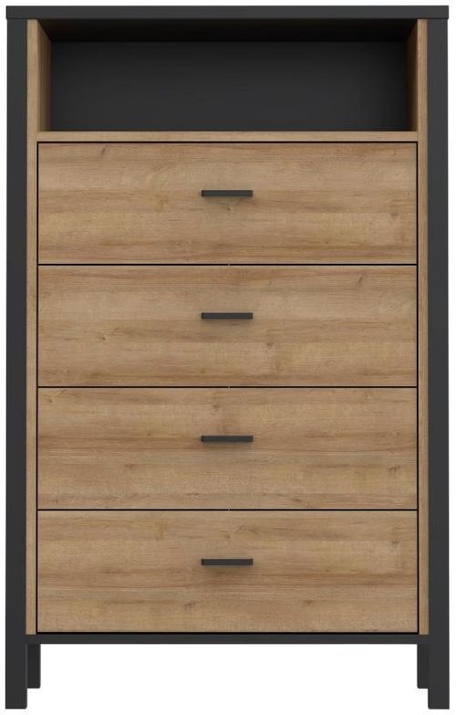 High Rock Oak Effect 4 Drawer Chest