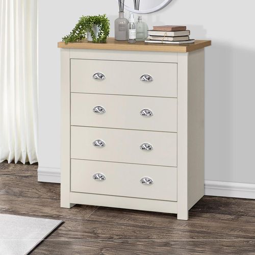 Highgate Chest - 4 Drawer - Cream Painted