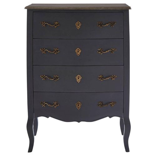 Loire Chest - 4 Drawer - Dark Grey