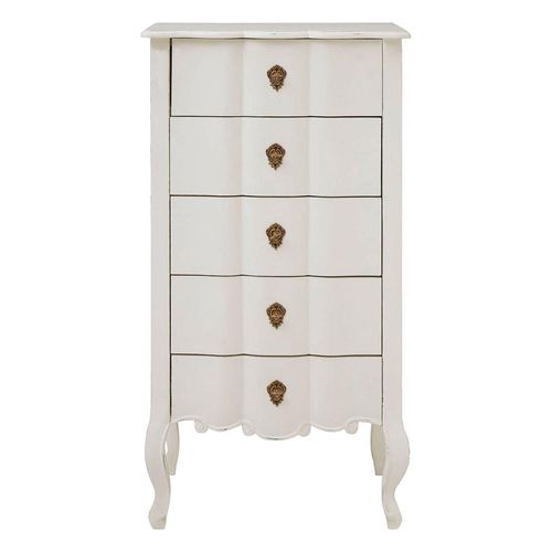Loire Chest - 5 Drawer - Wide - White