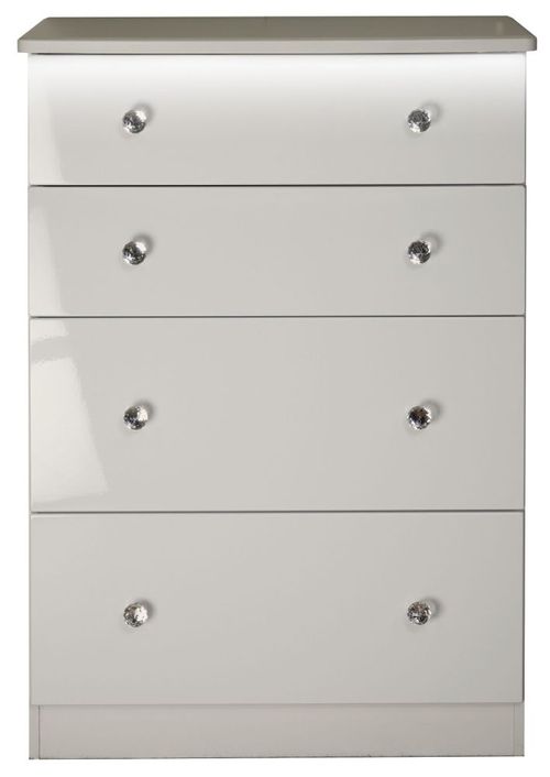 Lumiere Cashmere Gloss 4 Drawer Deep Chest