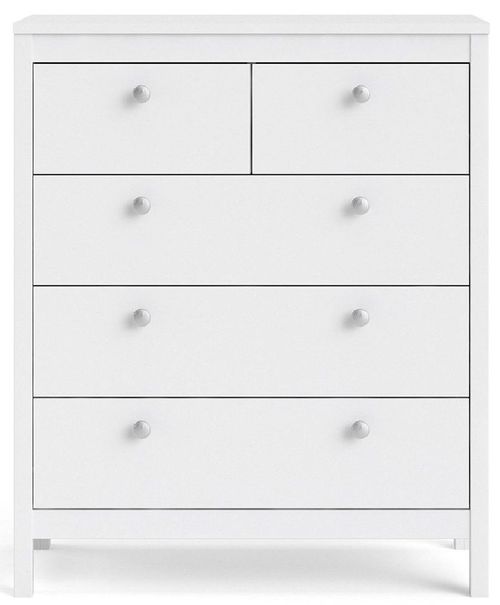 Madrid White 3+2 Drawer Chest
