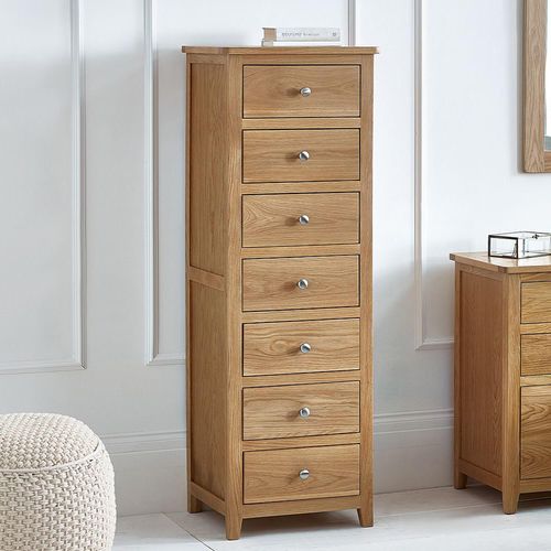 Mallory Chest of Drawers - 7 Drawer - Tall - Oak