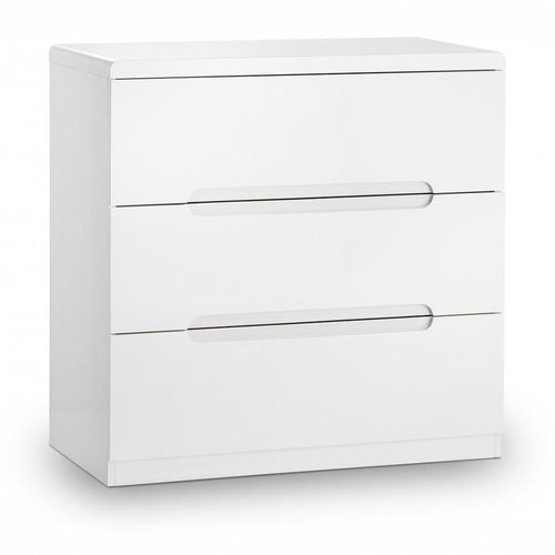 Manhattan White Gloss 3 Drawer Small Chest