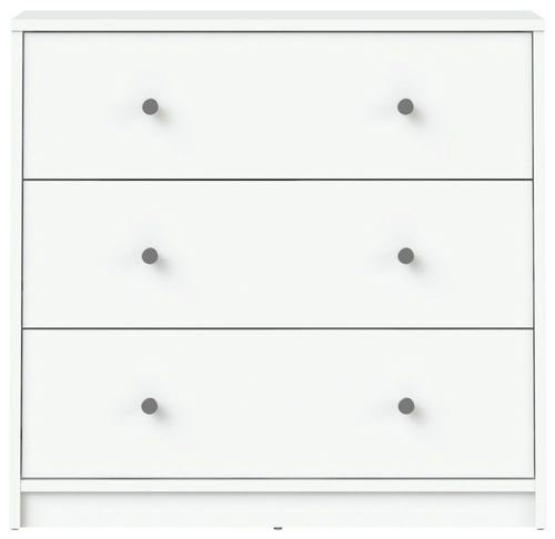 May White 3 Drawer Small Chest