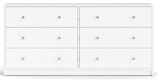 May White 6 Drawer Wide Chest