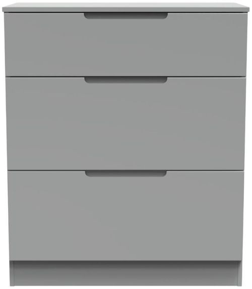 Milan Grey 3 Drawer Deep Chest