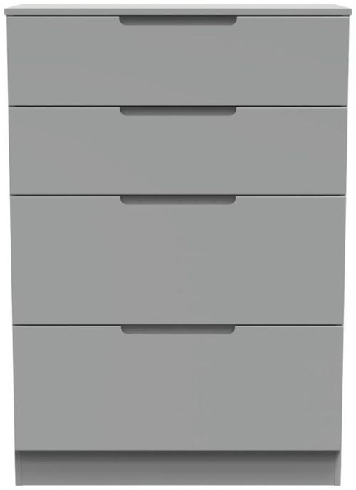 Milan Grey 4 Drawer Deep Chest