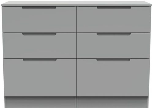 Milan Grey 6 Drawer Midi Chest