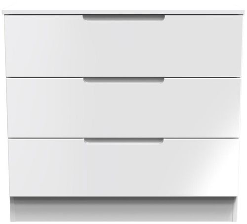 Milan White Gloss 3 Drawer Small Chest