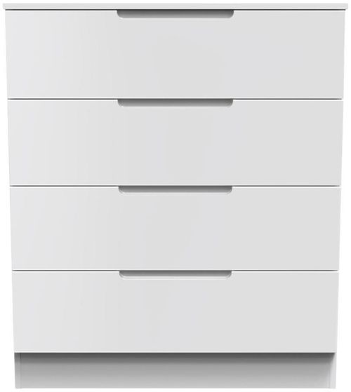 Milan White Gloss 4 Drawer Chest