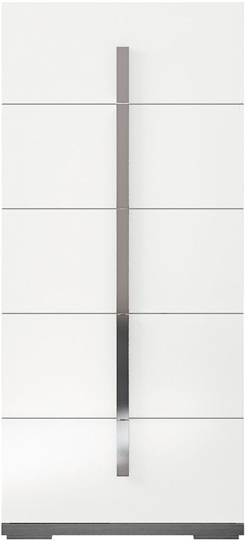 Modern Mara White Italian 5 Drawer Tall Chest