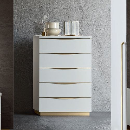 Kharma Chest - 5 Drawer - Midi - White