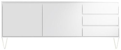 Montour White 2 Door 3 Drawer Cabinet