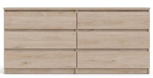 Naia Oak Effect 6 Drawer Wide Chest