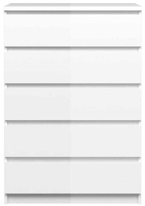 Naia White Gloss 5 Drawer Chest