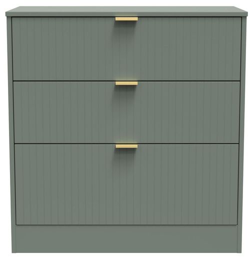 Nashville Green 3 Drawer Deep Chest