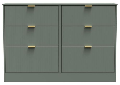 Nashville Green 6 Drawer Midi Chest