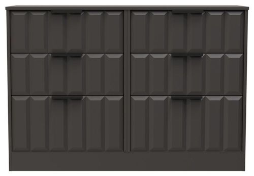 New York Graphite 6 Drawer Midi Chest