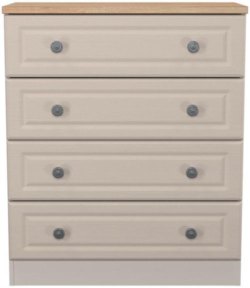 Norfolk Cashmere and Oak Effect 4 Drawer Chest