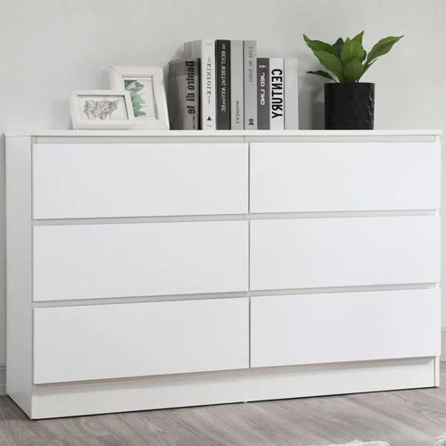 Oslo Wide Chest - 6 Drawer - White