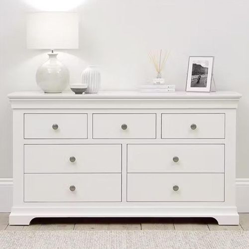 Paisley White Painted 3+4 Drawer Wide Chest