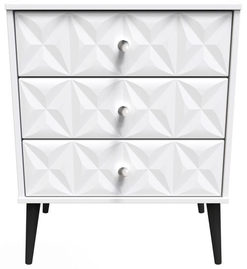 Pixel White 3 Drawer Midi Chest