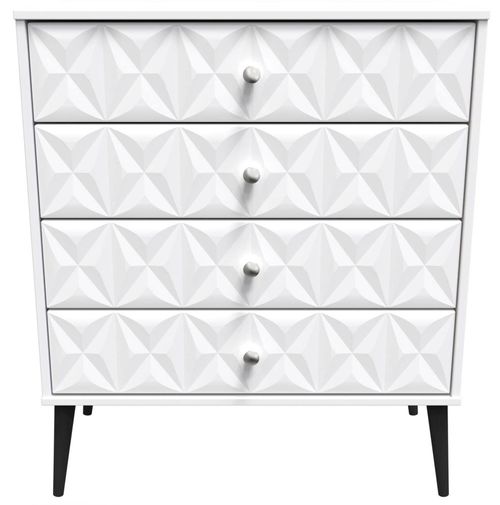Pixel White 4 Drawer Chest