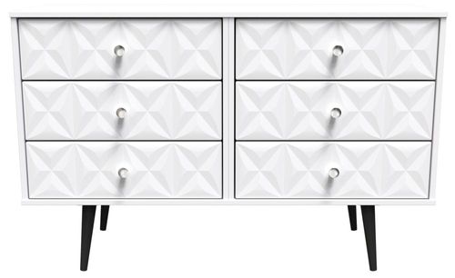 Pixel White 6 Drawer Midi Chest