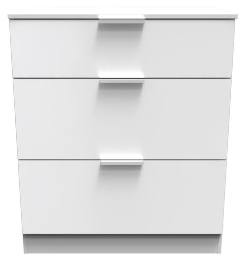 Plymouth White Gloss 3 Drawer Deep Chest